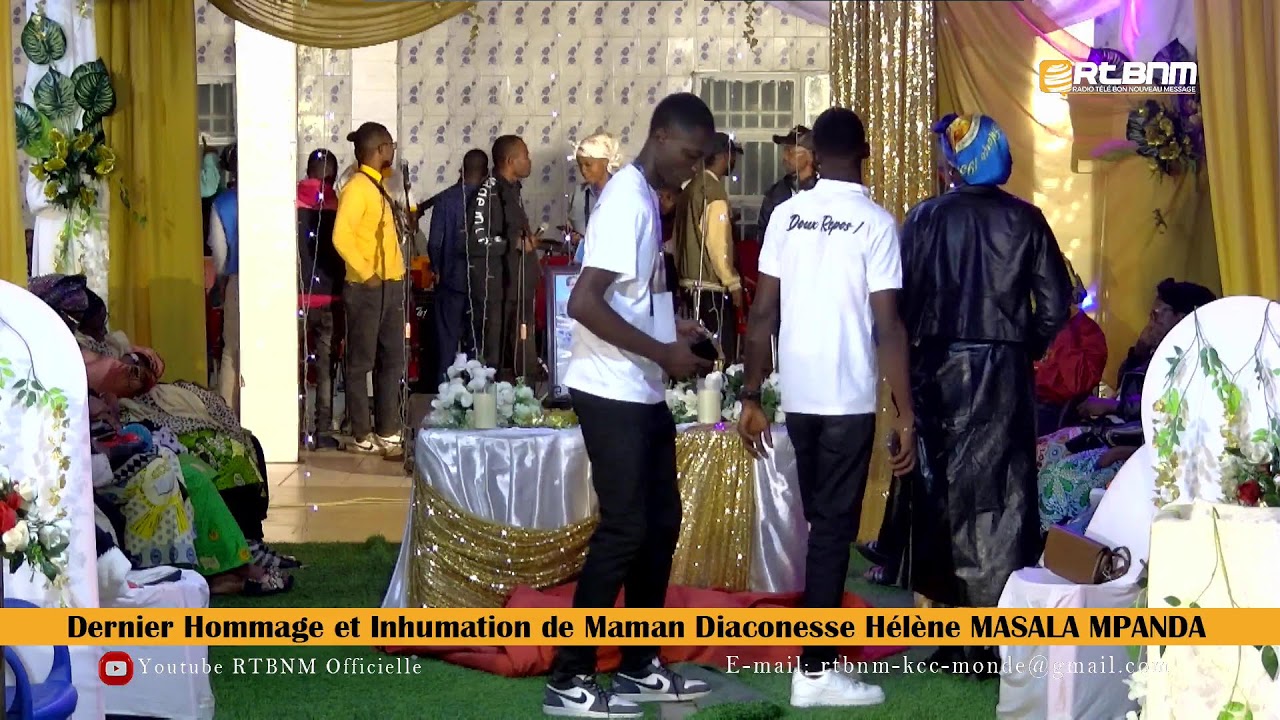 Veillée mortuaire de la diaconesse MASALA MPANDA (RTBNM Officielle)