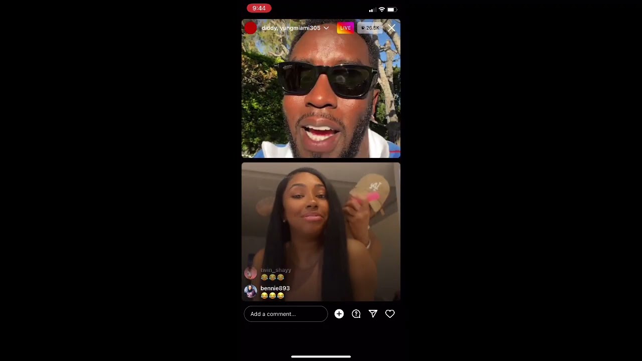 DIDDY AND YUNG MIAMI FLIRTING ON IG LIVE!