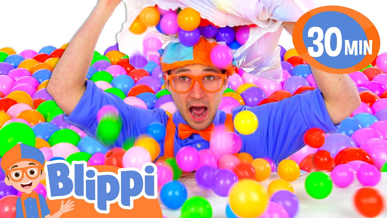 Learn Colors with Ball Pit Fun! | BEST OF BLIPPI TOYS | Educational Videos for Kids