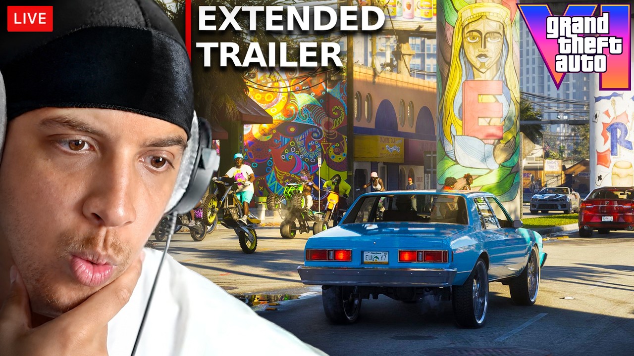 🔴 LIVE - GTA 6 GAMEPLAY REVEAL! GRAND THEFT AUTO 6 GAMEPLAY REACTION! (NETFLIX EXTENDED LOOK)