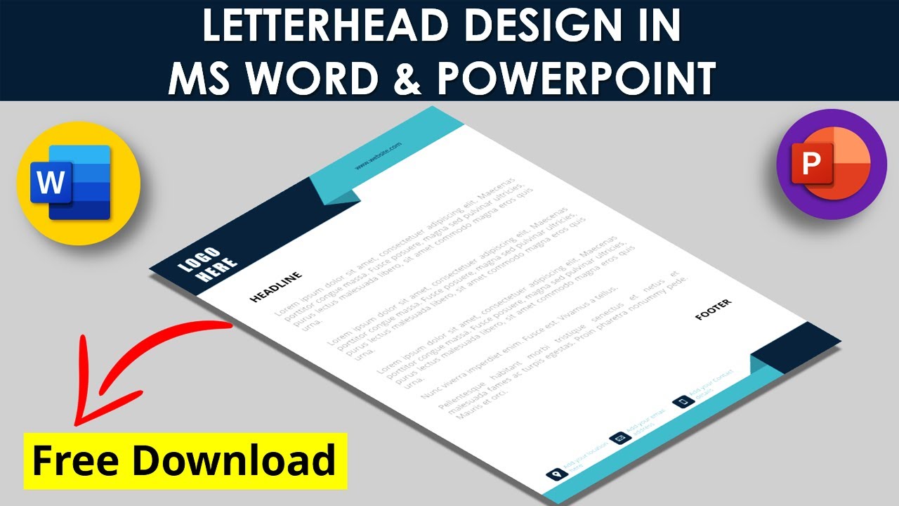 Как создать дизайн фирменного бланка в Microsoft Word и PowerPoint | Дизайн фирменного бланка для...