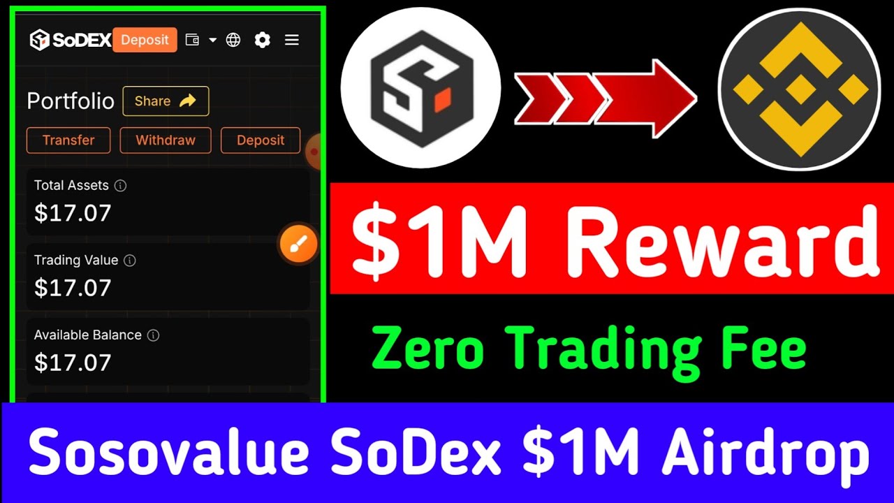 SoDex $1M Reward || Sosovalue SoDex Airdrop