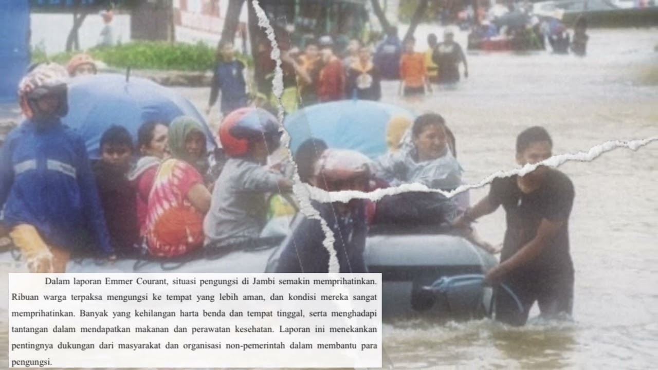 Banjir Besar di Jambi tahun 1955. Tugas project mata kuliah Teori dan Metodologi Sejarah