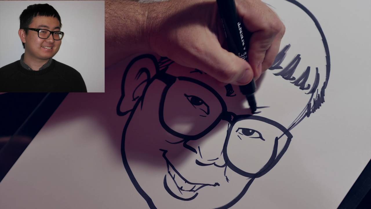 HOW TO DRAW A QUICK CARICATURE DEMO by ERIC MELTON
