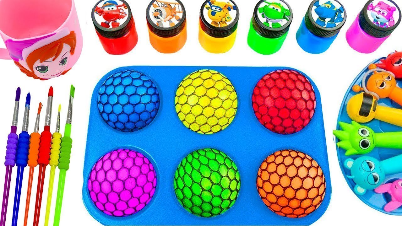 Oddly Satisfying Video l Making DIY Real Biggest 6 Color Gtitter Eggs Super Sprunki Lollipops ASMR