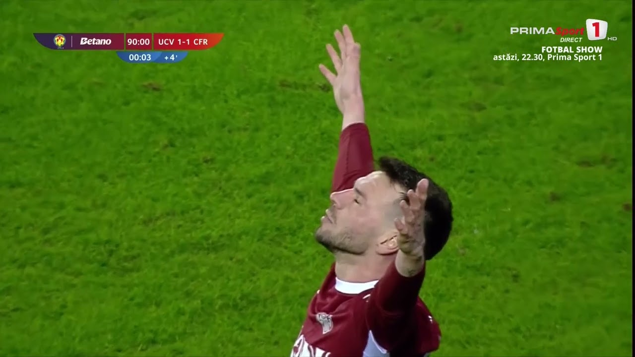 GOOL CFR. Clujenii egalează în minutul 90 şi trimit meciul în prelungiri la Craiova