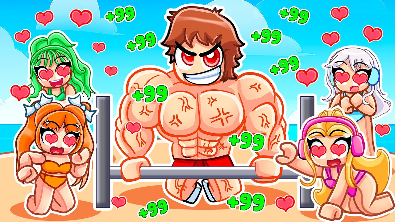 Upgrading NOOB to GOD in PULL UP SIMULATOR To RIZZ My CRAZY FAN GIRLS...