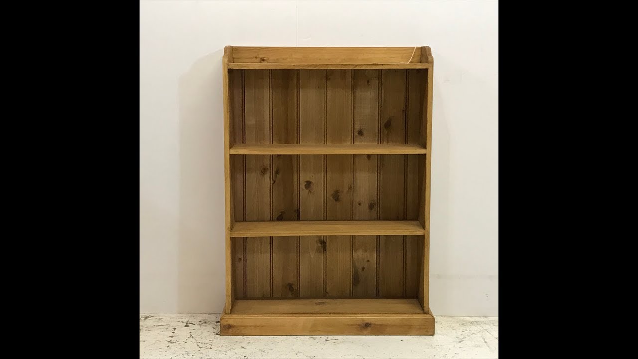 Small & Shallow Reclaimed Pine Handmade Bookcase - Pinefinders Old Pine Furniture Warehouse