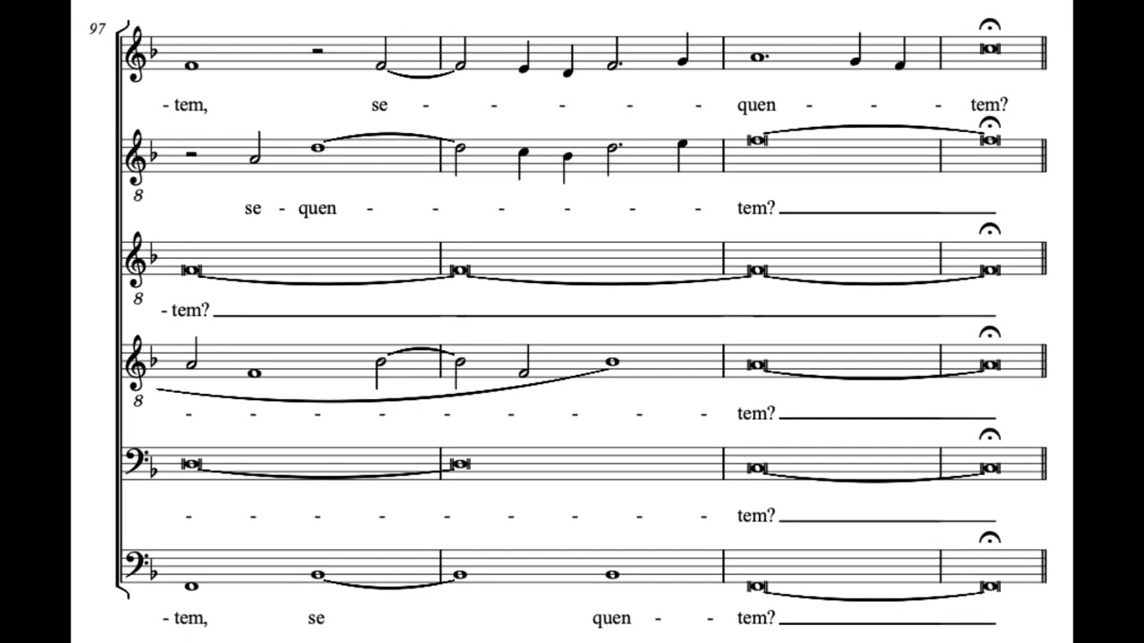 O Virgo Virginum (J. des Prez) Score Animation