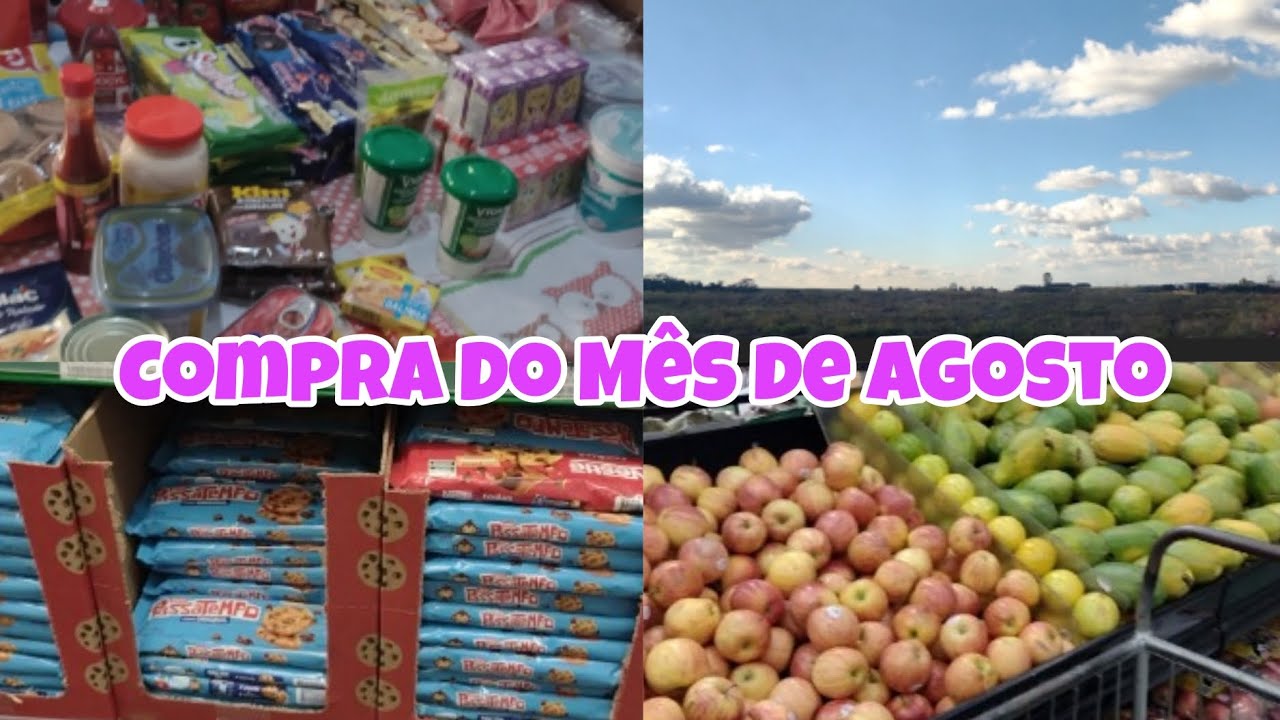 Compras do Mês de Agosto (Mostrei valores) 🛒