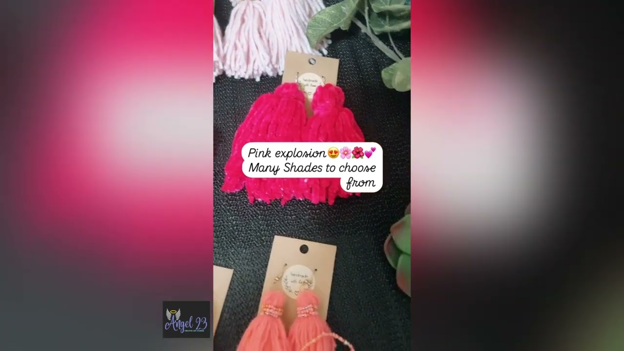 Behind the Scene- Pack an Order with me- Pink Tassel Earrings