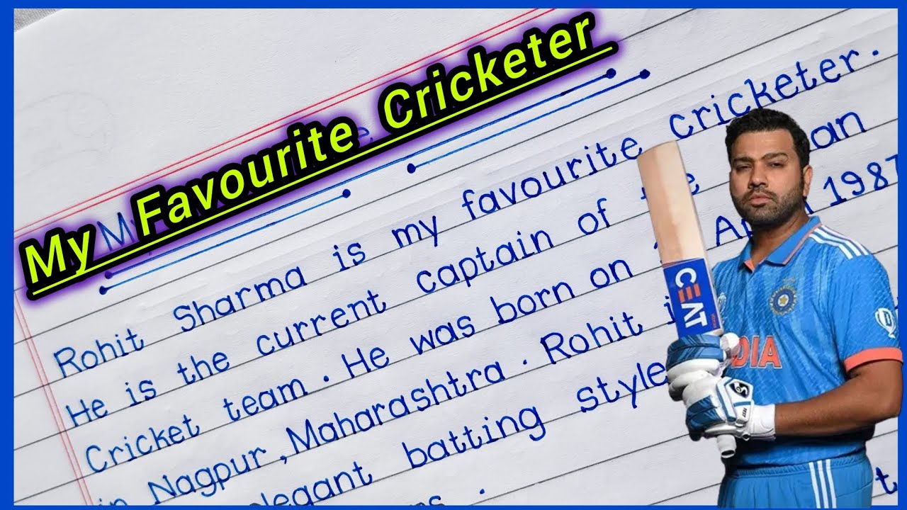 My Favourite Cricketer Essay In English | Rohit Sharma | Essay On My Favourite Sportsperson