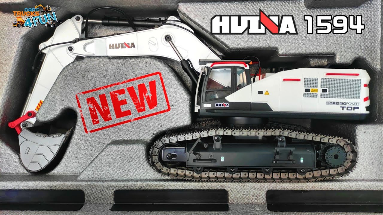 RC Excavator Huina 1594 | Unboxing & First Drive | New Huina RC |@CarsTrucks4Fun