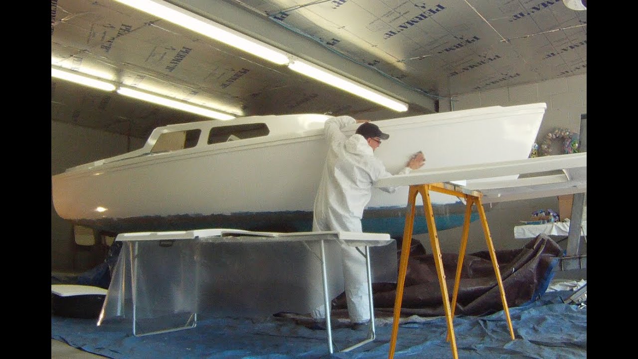 1974 Catalina 22 sailboat painting project, How long did it take?