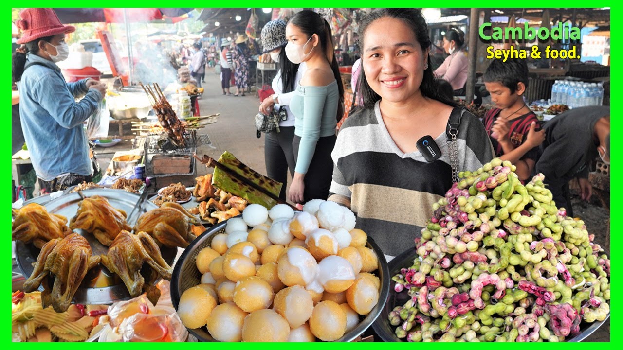 Huge Street Food At Phreah Reach Traop Mountain! Amazing Street Food! Food Tour! Asia Street Food.