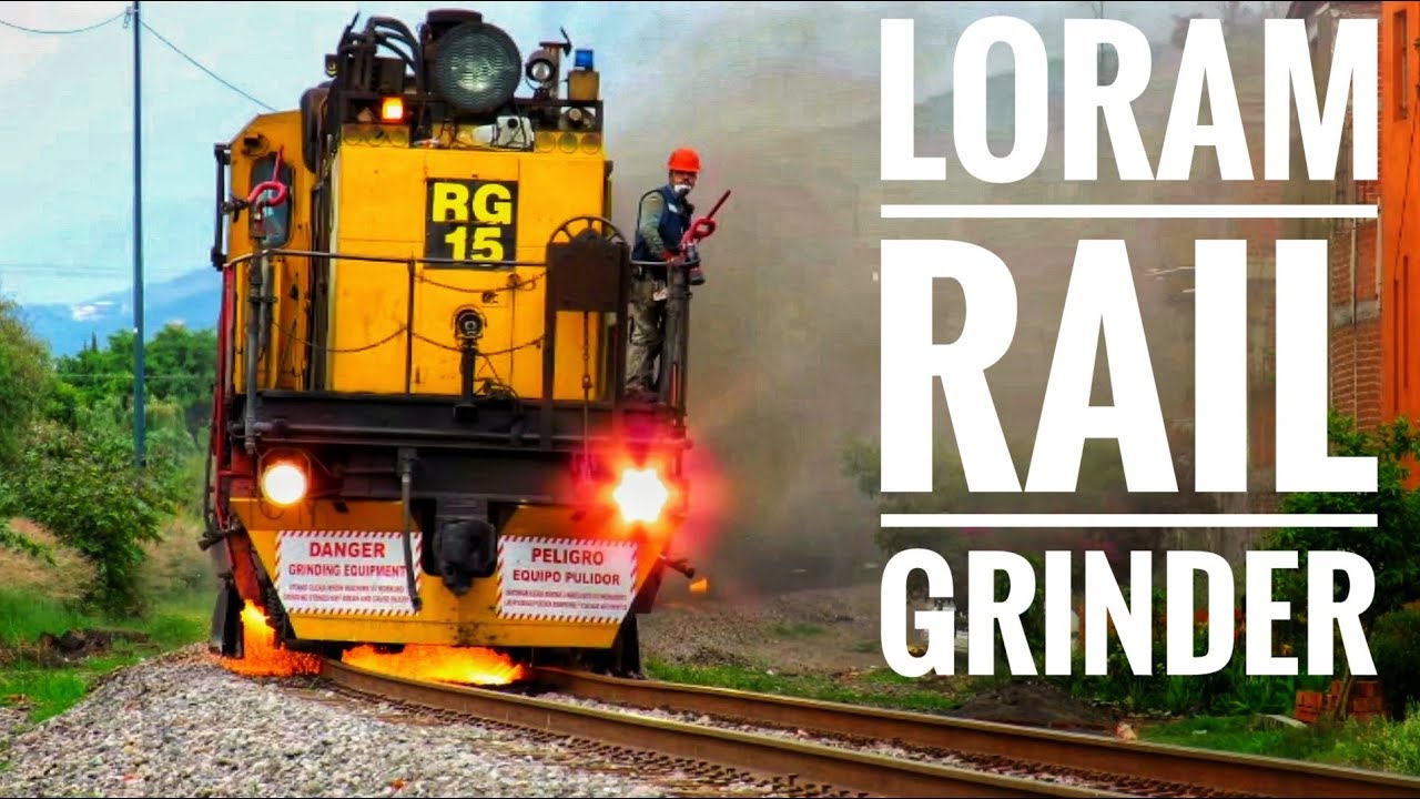 🔥 KCSM Morelia LORAM RAIL GRINDER RG15 trabajando (Tren en llamas)