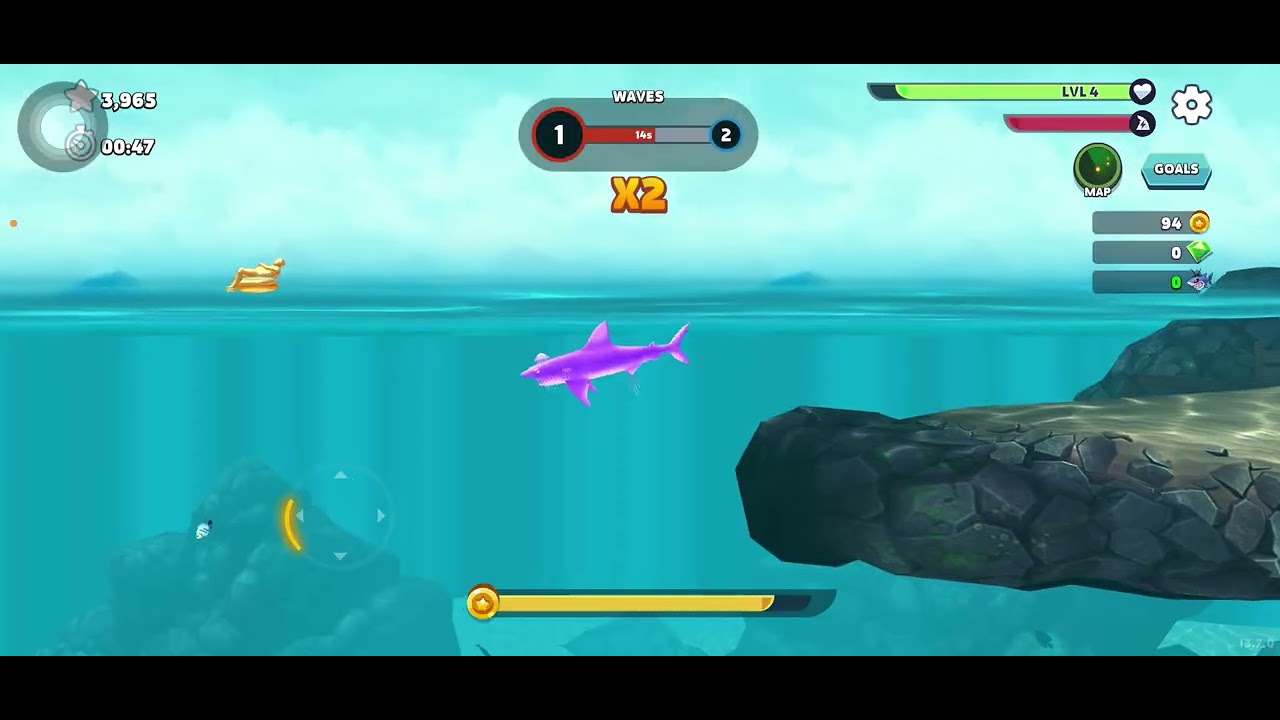 I play hungry shark 