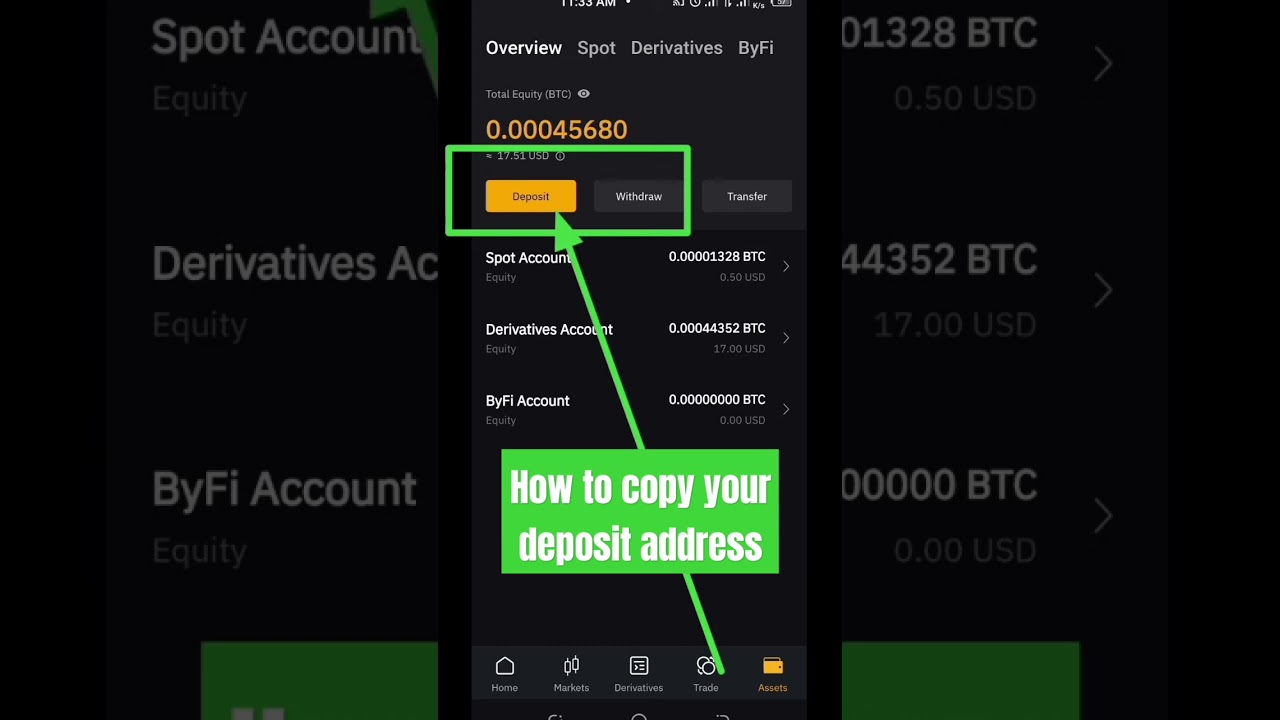 Как скопировать адрес депозита, чтобы получить любую криптовалюту #howtotrade #bybit #crypto