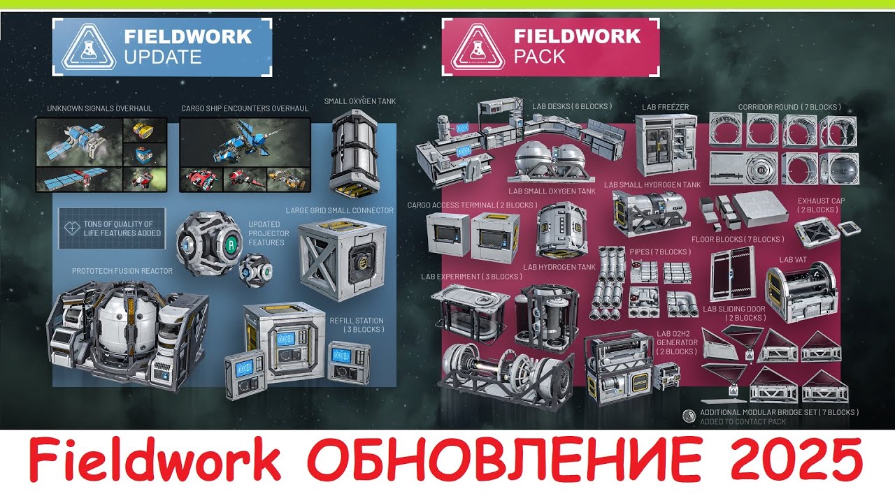 Space Engineers - Обновление 2025 Fieldwork! Новый контент? Обзор дополнения DLC Update 1.206