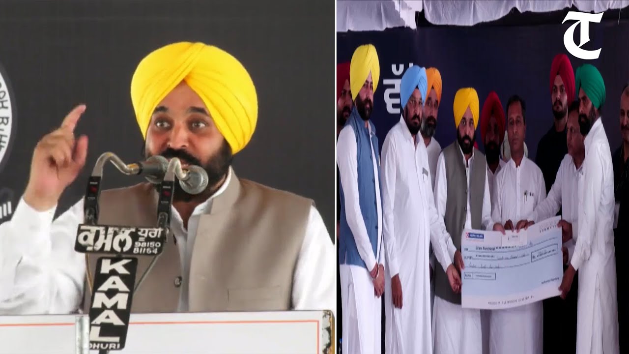 Mansa: CM Bhagwant Mann gives cheques to farmers affected by Pink Bollworm attack on cotton crop