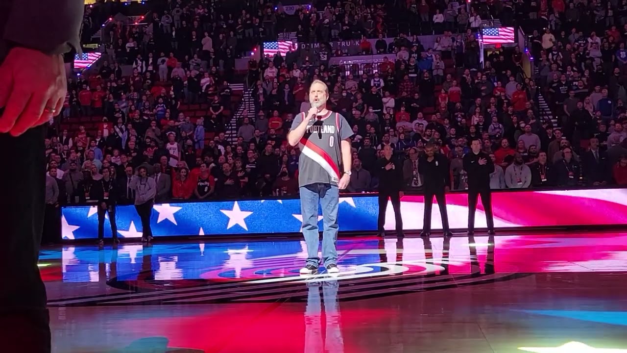 Star Spangled Banner  1.19.2023 PHIvsPOR Moda Center Lance Nuttman