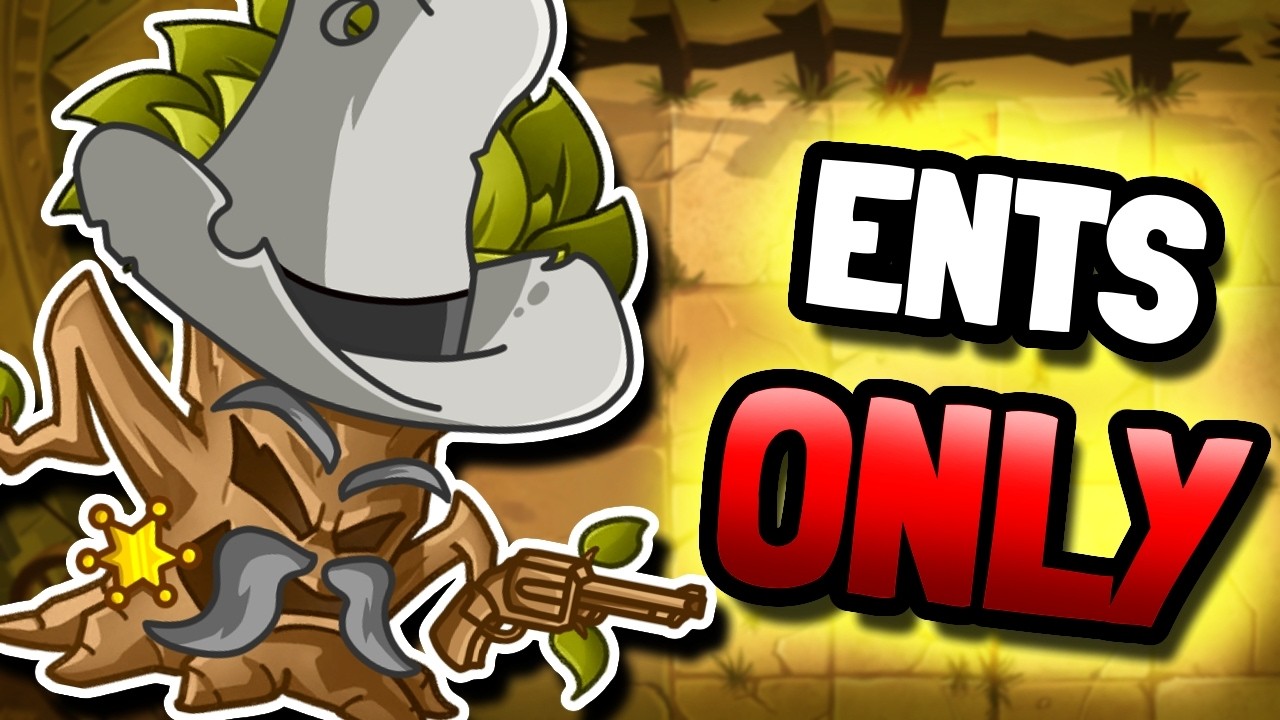 Can you beat PvZ2C WITH ONLY ENTS? [Wild West]