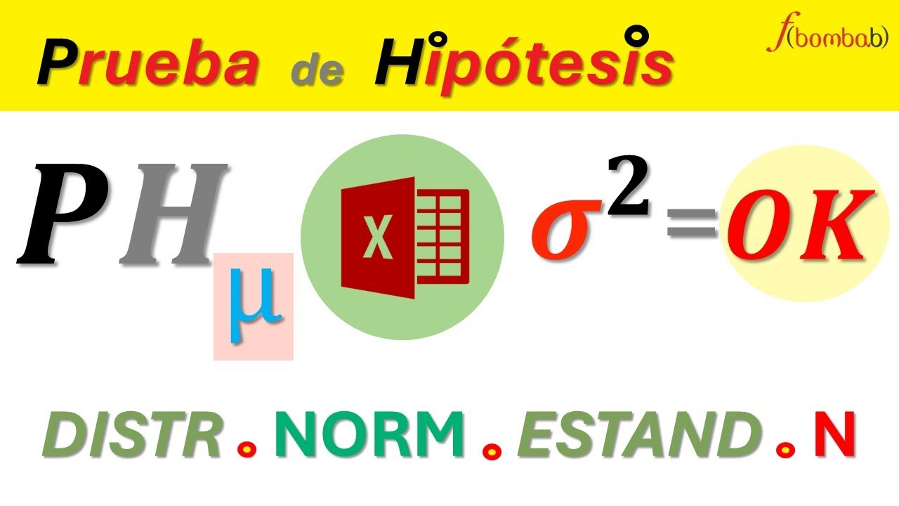 PRUEBA de HIPÓTESIS en EXCEL / CALCULAR P VALOR en EXCEL /PRUEBA de HIPÓTESIS PARA la MEDIA en EXCEL