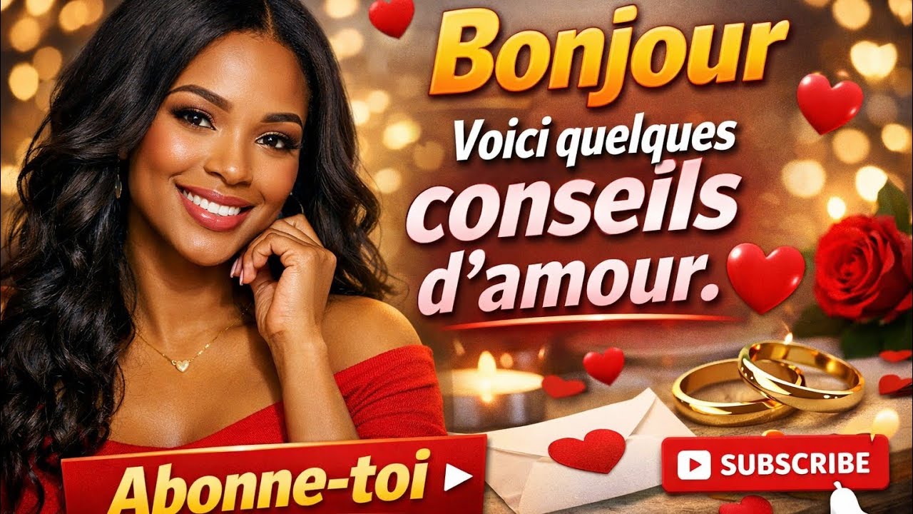 Bonjour Voici quelques conseils d’amour.  Abonne-toi 