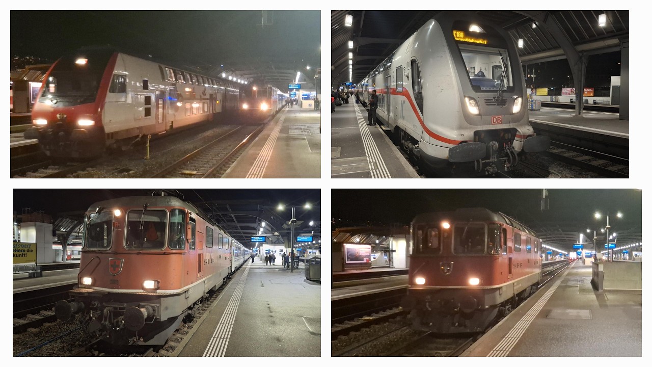 3 Trains/Züge in Zürich HB 21/02/2026