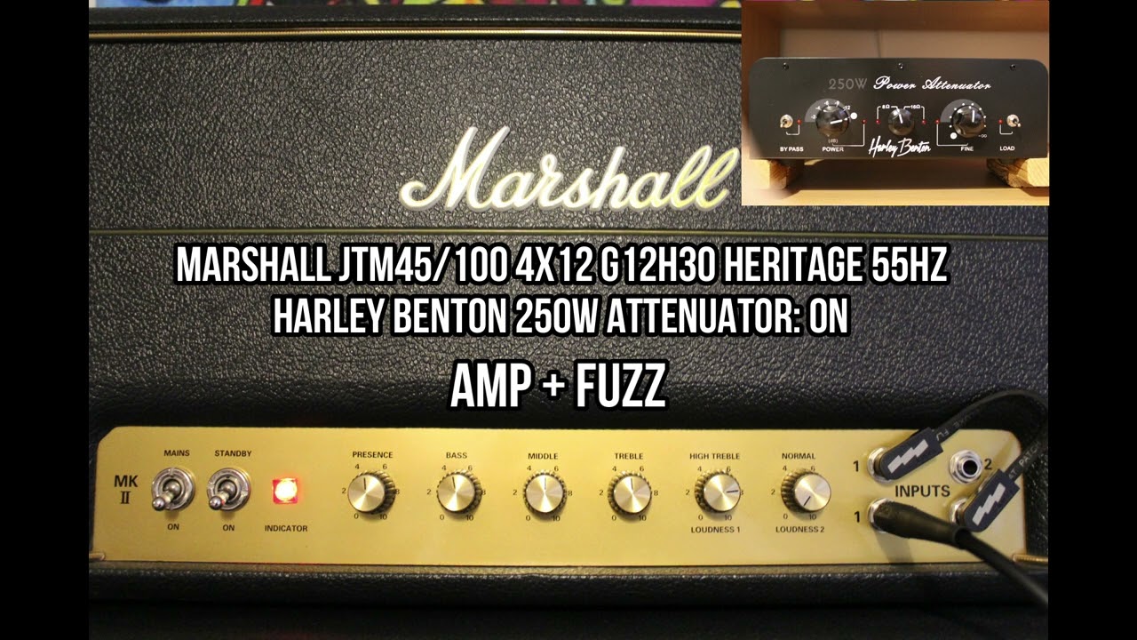 Marshall JTM45/100 Clone With HB PA- 250 Attenuator (Behringer SL75C Mic)