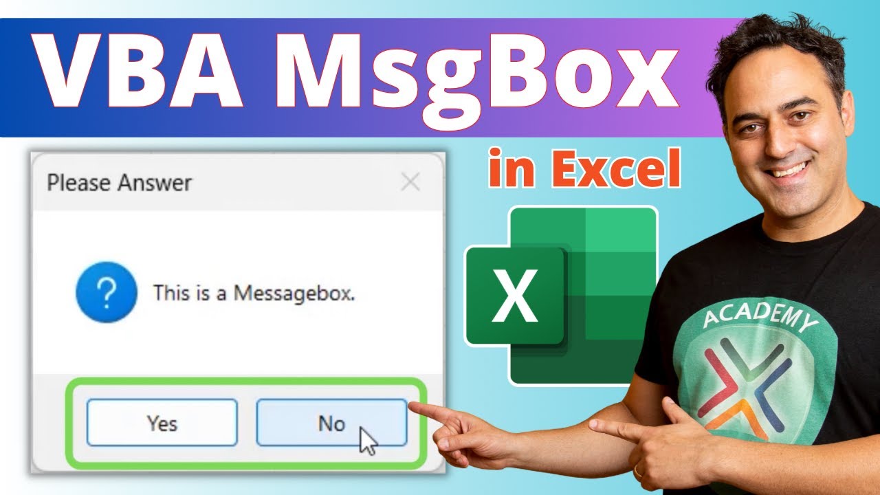 How to Display a Message Box in Excel Using VBA