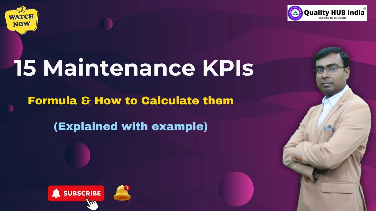 15 Maintenance KPIs | How to calculate & Monitor them? | Must watch |
