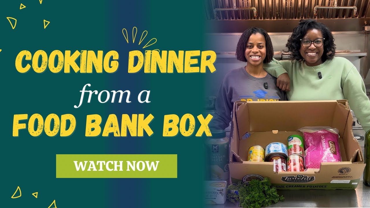 How to cook from a FOOD PANTRY BOX! 