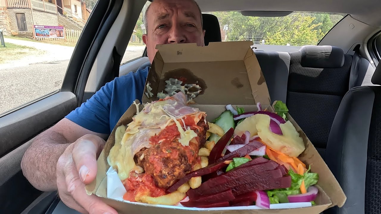 Chicken Parmigiana With Chips & Salad From Hartley Fresh Cafe