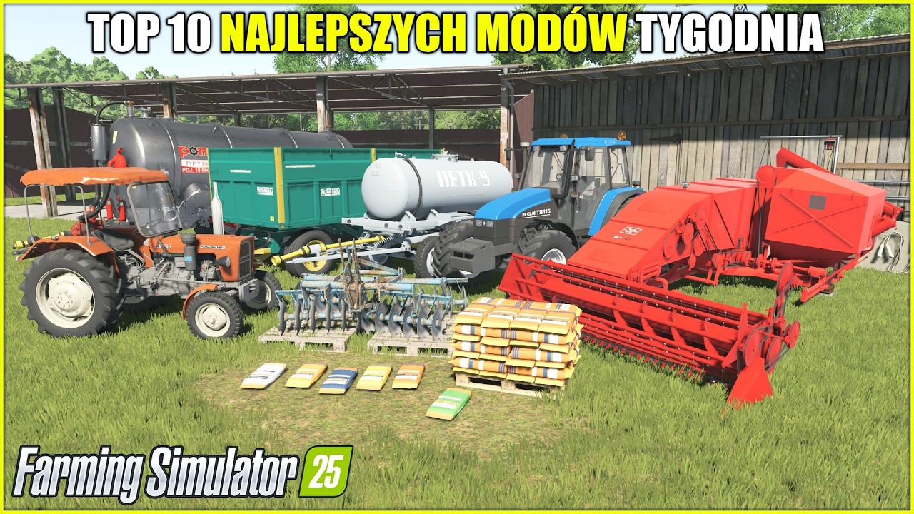 TOP 10 NAJLEPSZYCH POLSKICH MODÓW ⭐ FS 25  *Bizon Z020 Zagon, Ursus C-330, Pomot T5X0 Pack, Detk 5*
