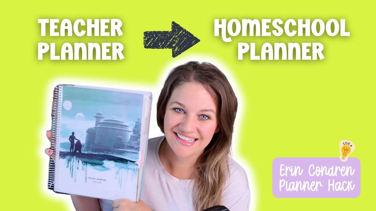 Erin Condren Teacher Planner for Homeschool | Easy Custom Setup for Homeschool Moms