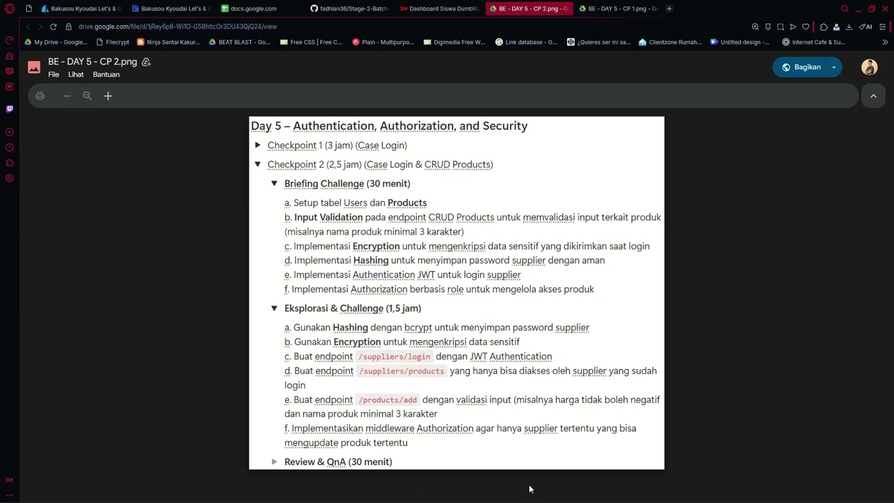 Day 5 Stage 2 Task Dumbways id   Authentication, Authorization & Security
