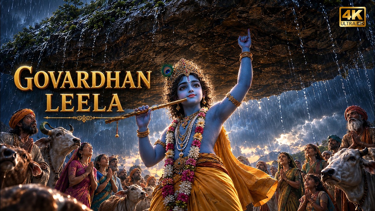 KRISHNA LIFTS GOVARDHAN PARVAT &ndash; The Day He Defied Indra