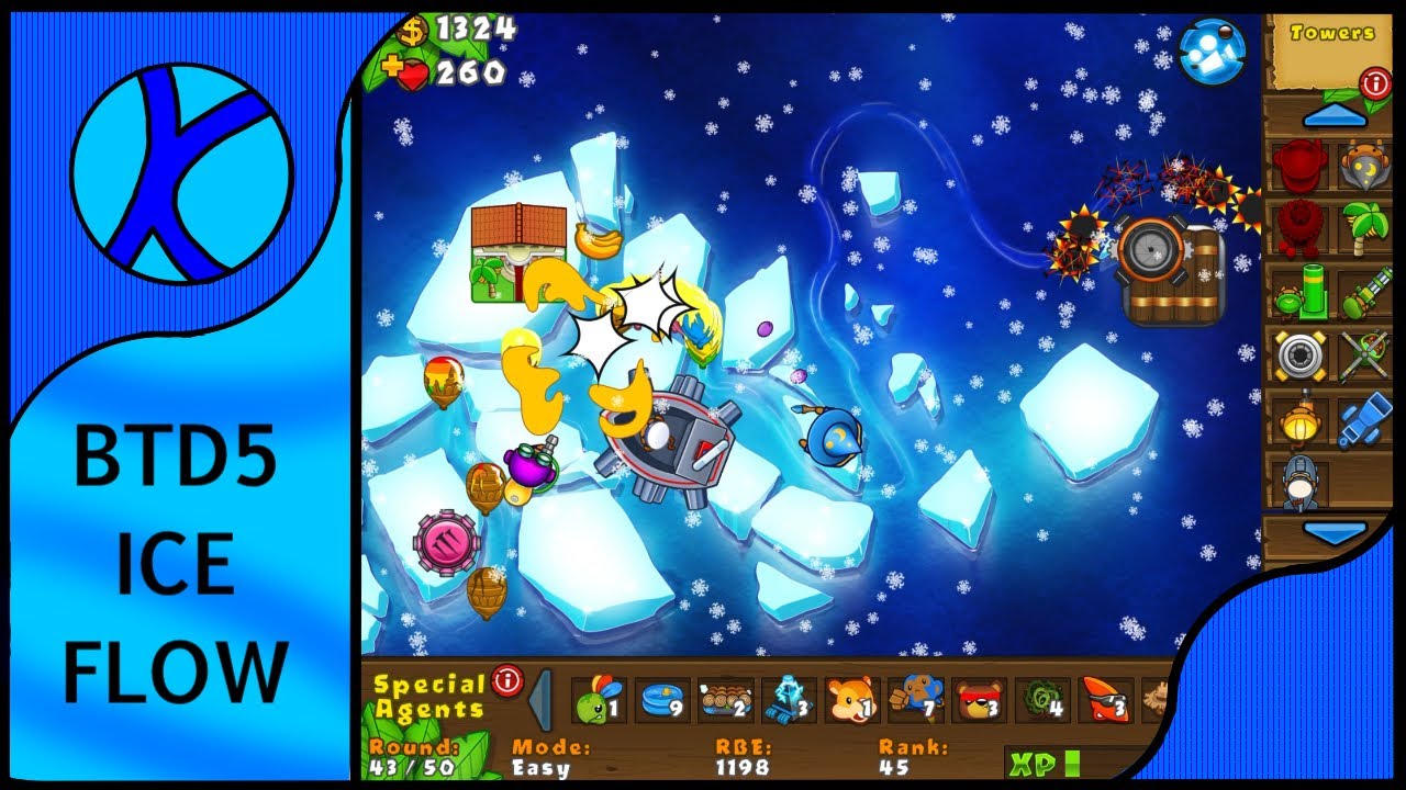 BTD5 Gameplay (Ice Flow)