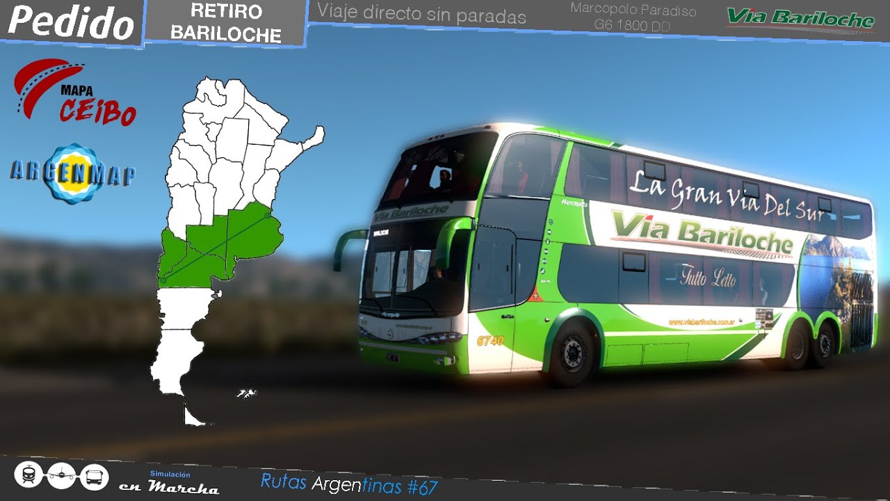 PEDIDO!! RETIRO - BARILOCHE | Mapas Argenmap & Ceibo | ETS 2 BUS MOD VÍA BARILOCHE