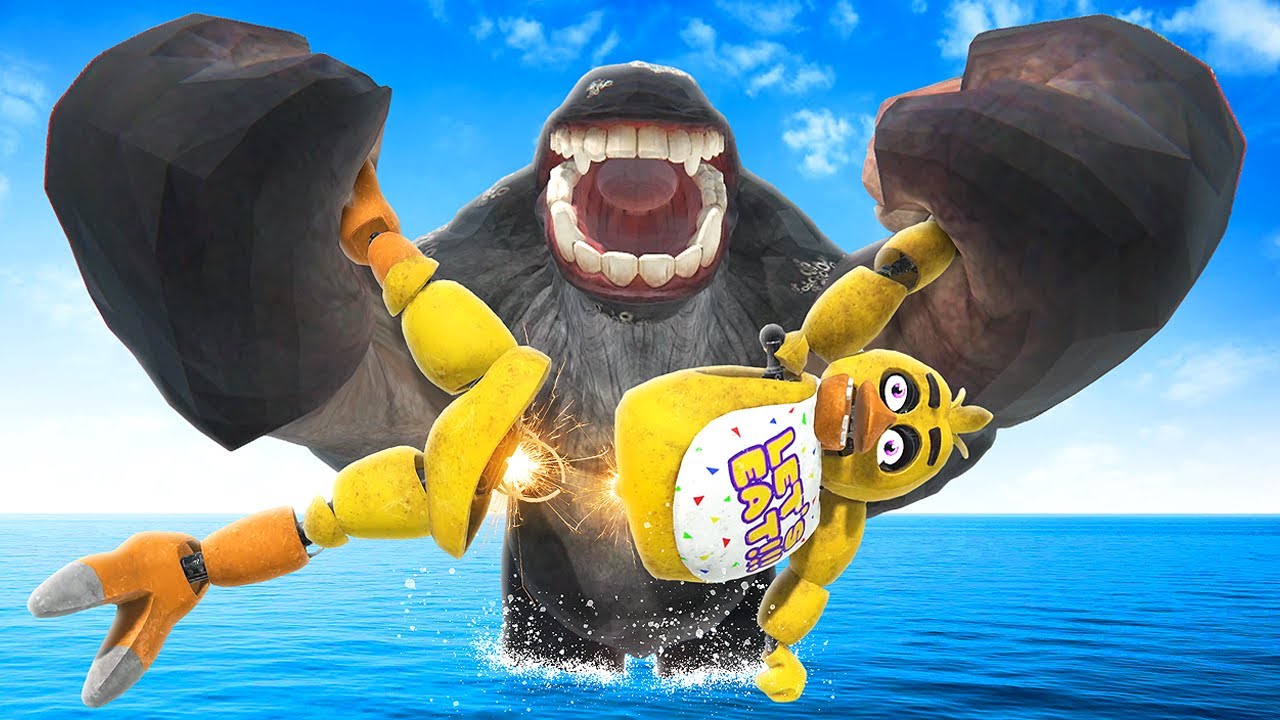 KAIJU разносит Чику из FNAF на части — Bonelab VR Mods