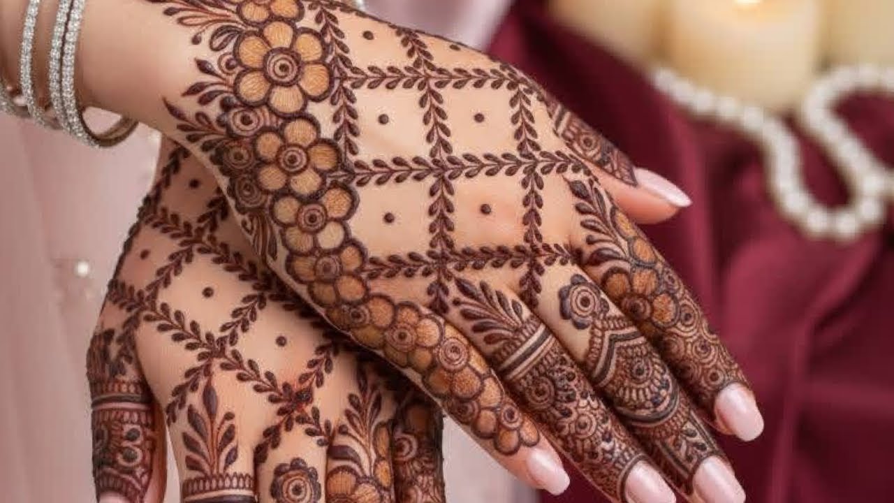 Easy & simple party mehndi design tutorial || Back hand mehndi designs