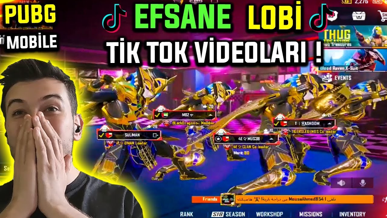 EN EFSANE PUBG MOBİLE LOBİ TİK TOK VİDEOLARINI İZLEDİM!! PUBG Mobile Tik Tok
