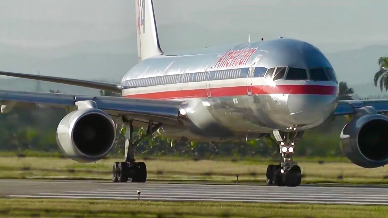 UN 757 DE AMERICAN AIRLINES VISITA EL AEROPUERTO INTERNACIONAL DEL CIBAO | BOEING 757-200 | #plane