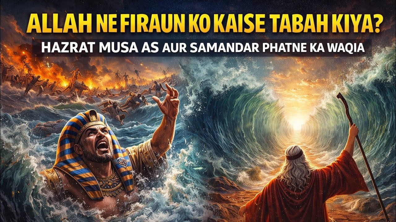 Allah Ne Firaun Ko Kaise Tabah Kiya? 😱 | Hazrat Musa AS Aur Samandar Phatne Ka Waqia