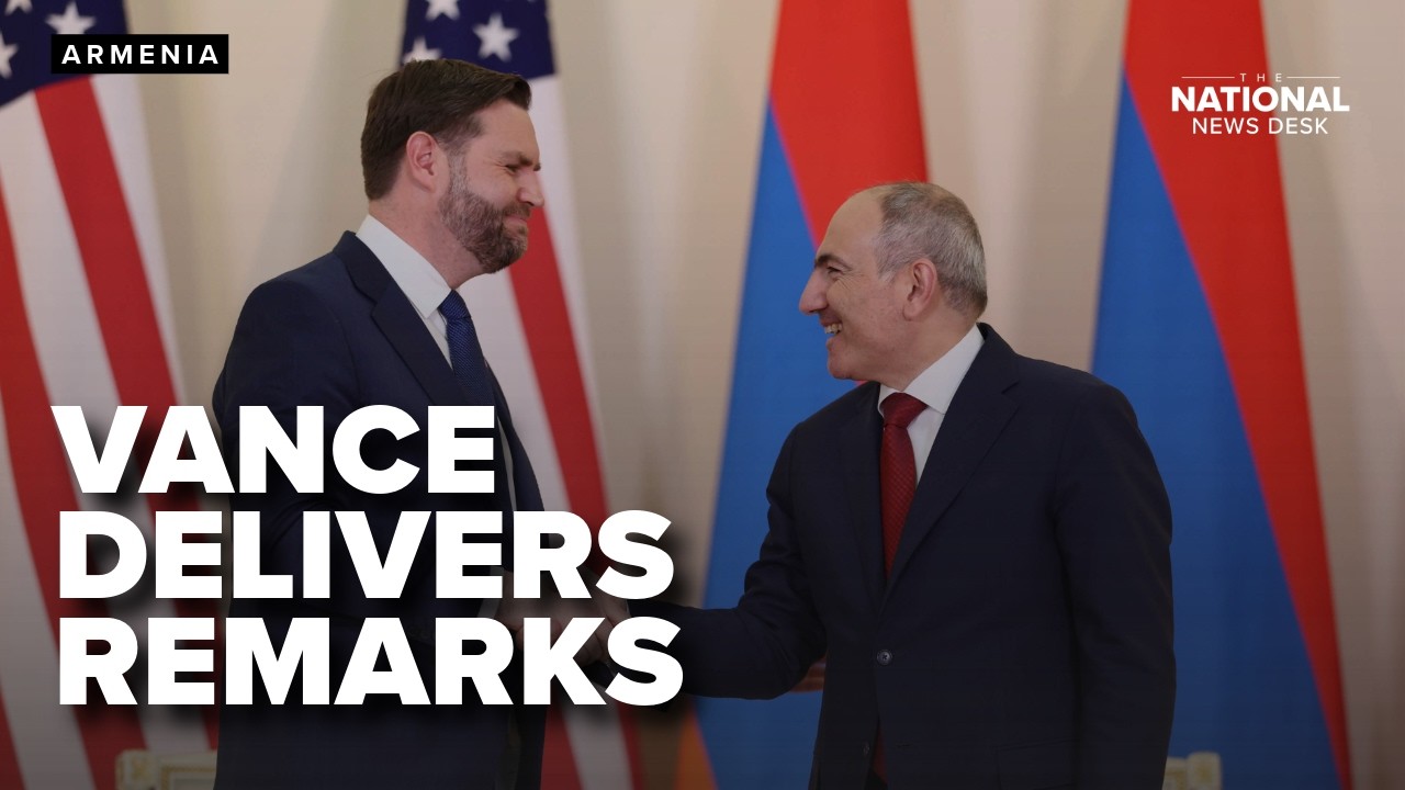 Vice President JD Vance delivers remarks alongside Armenian Prime Minister Nikol Pashinyan