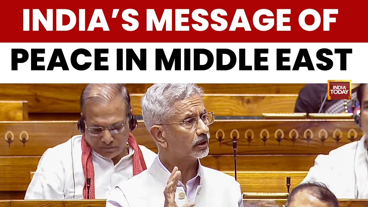 EAM Jaishankar Emphasises India's Diplomatic Contact With West Asia | India Today