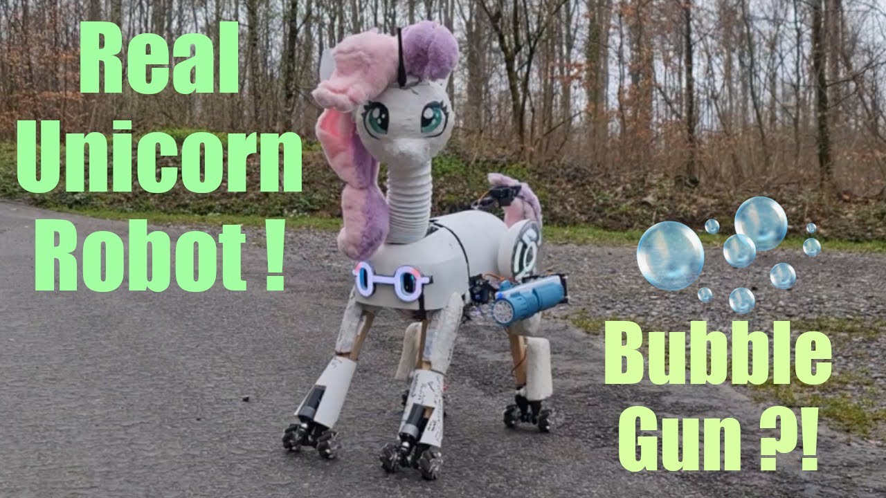 Real unicorn robot with a BUBBLE GUN ! Sweetie Bot 2560 V3.2