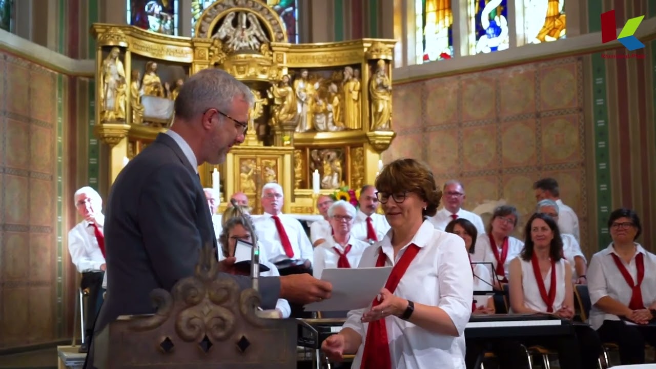 Der Kirchenchor Cäcilia in Berglicht wird mit der Palästina-Medaille geehrt (2022)