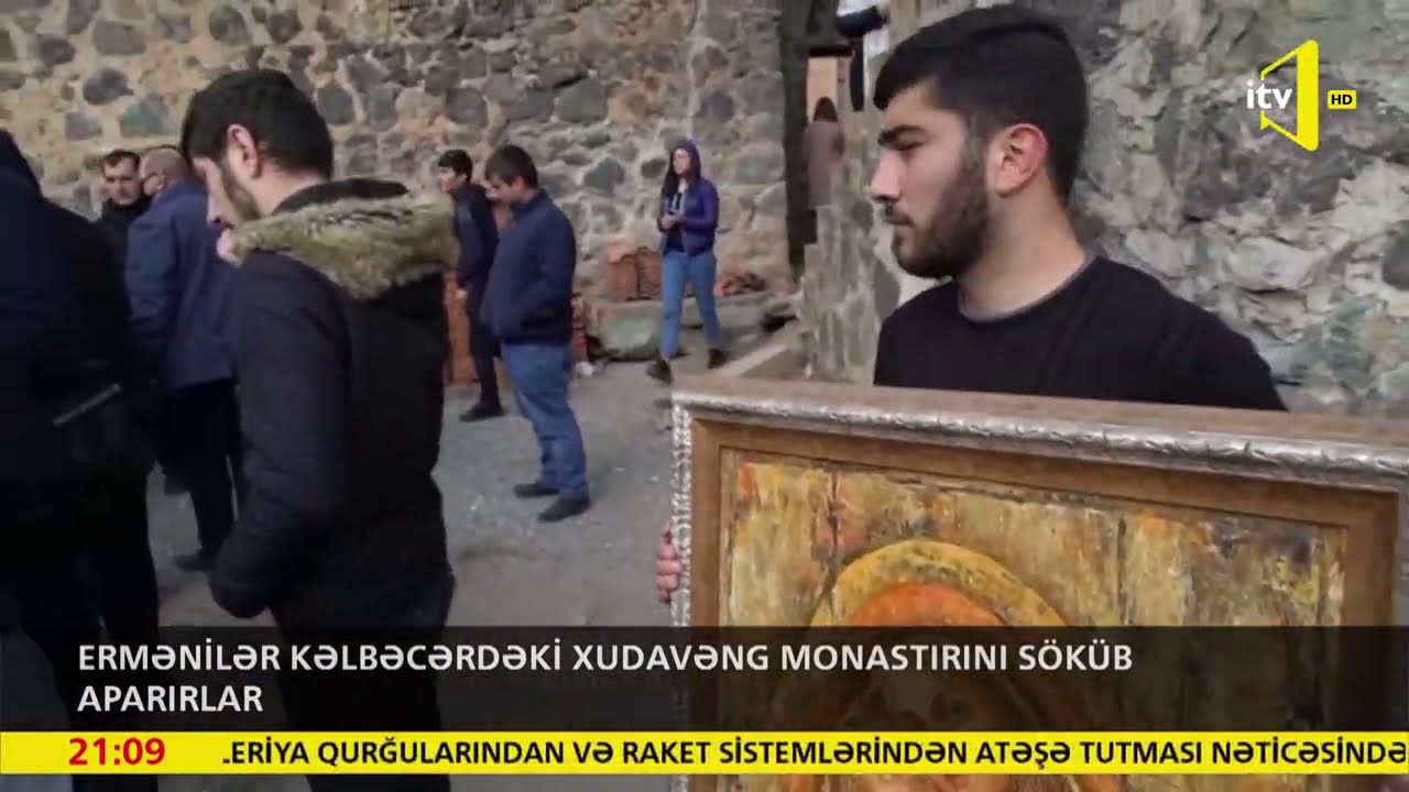 Ermənilər Kəlbəcərdəki Xudavəng monastırını söküb aparırlar